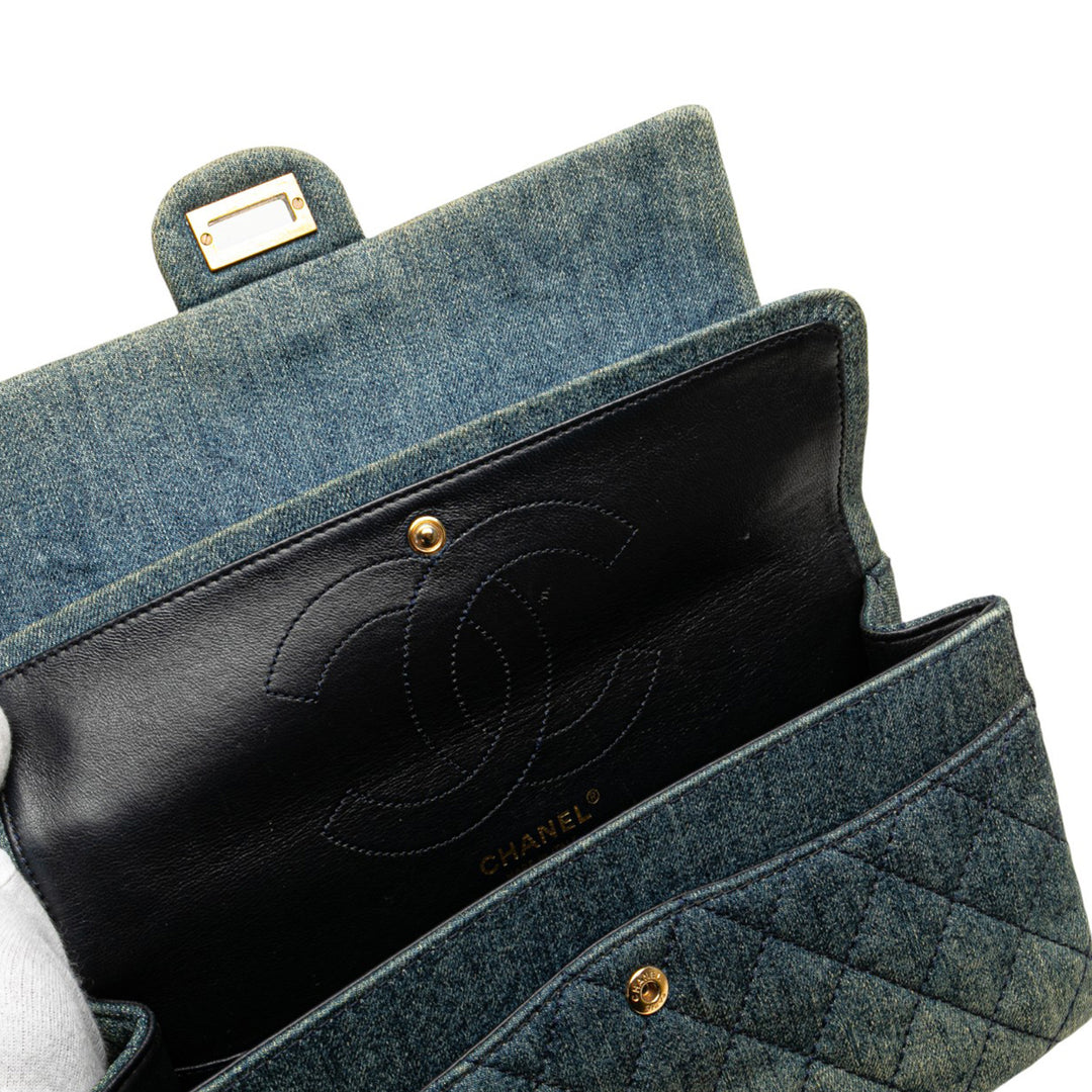 Chanel Reissue 2.55 Quilted Jean Double rabat 226 Bleu