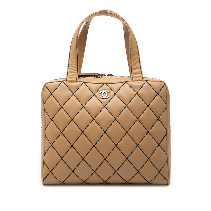 Chanel CC Cuir d’agneau Wild Stitch Sac à main