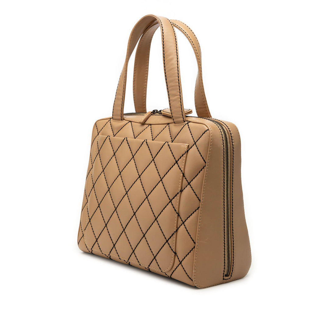 Chanel CC Cuir d’agneau Wild Stitch Sac à main