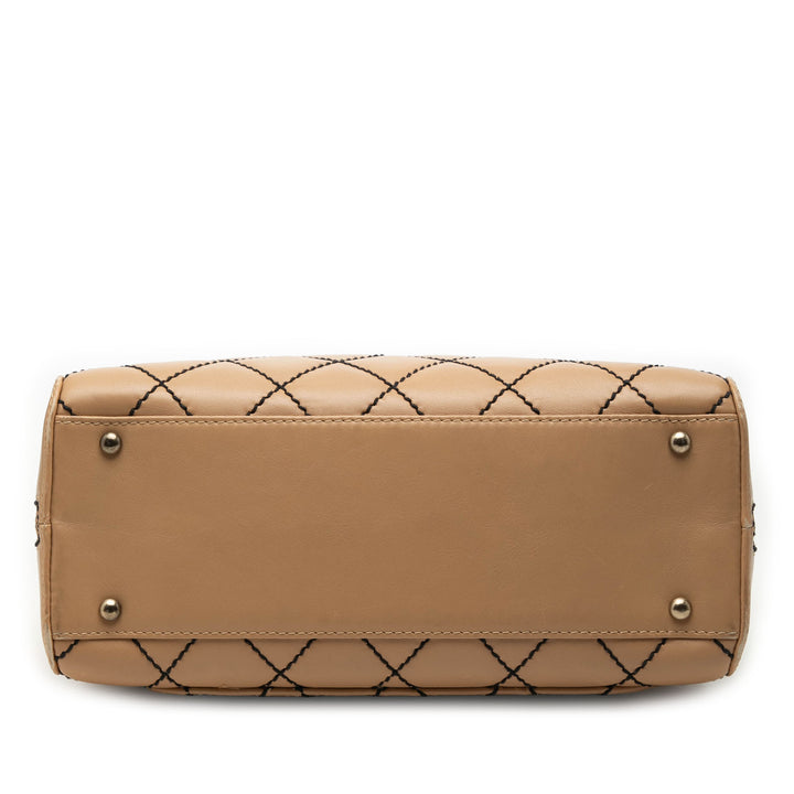 Chanel CC Cuir d’agneau Wild Stitch Sac à main