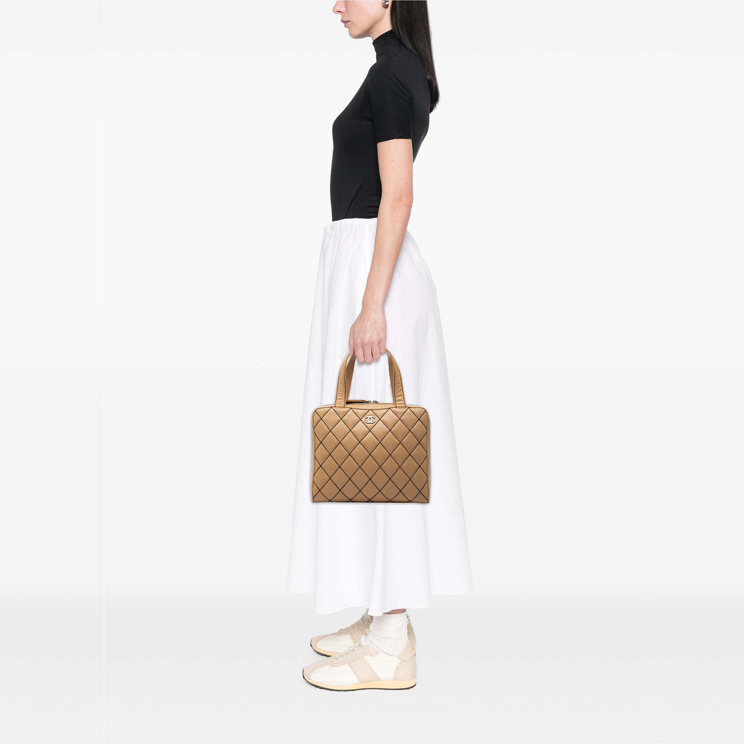 Chanel CC Cuir d’agneau Wild Stitch Sac à main