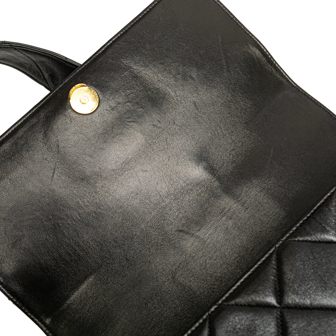 Chanel CC Quilted Cuir d’agneau Flap Noir – GABY PARIS Authentique