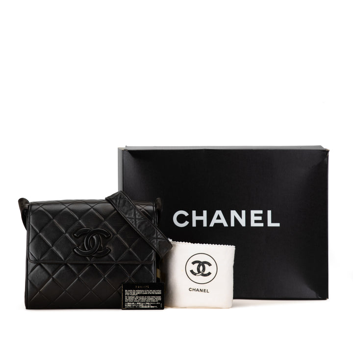 Chanel CC Quilted Cuir d’agneau Flap Noir – GABY PARIS Authentique
