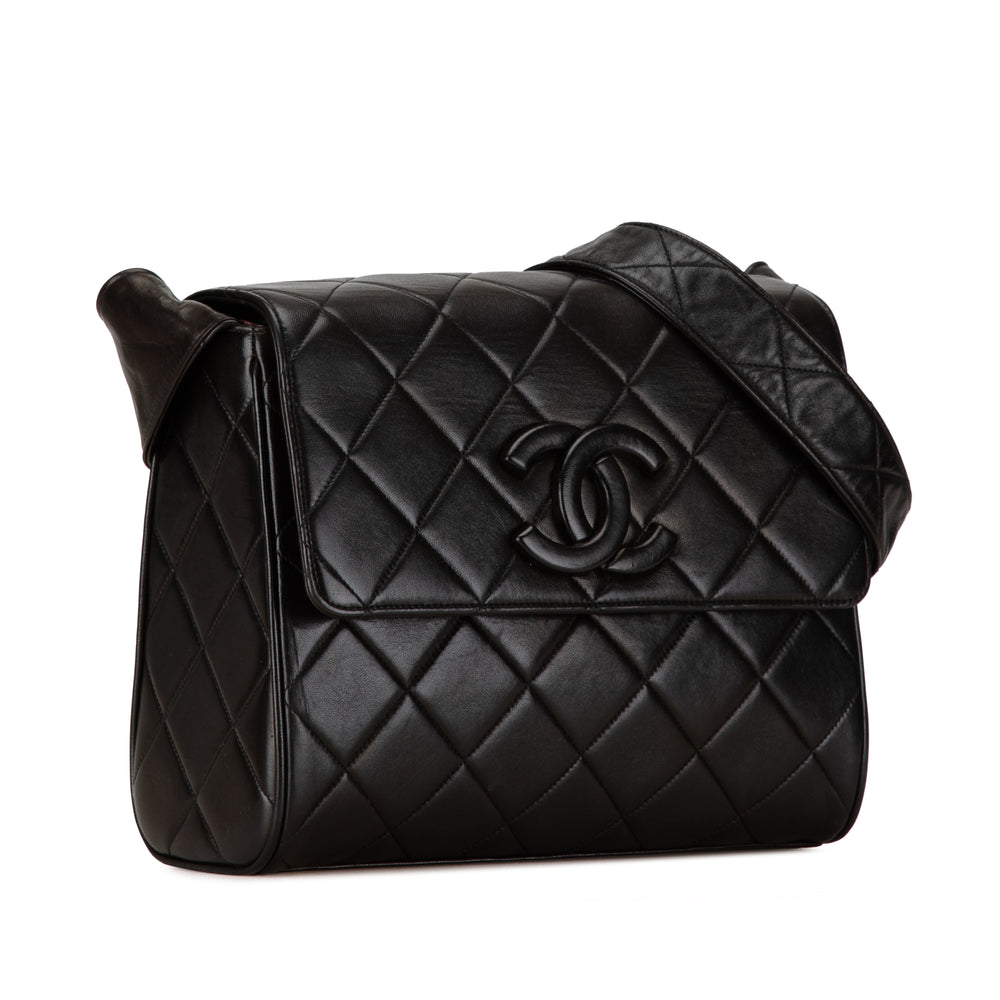 Chanel CC Quilted Cuir d’agneau Flap Noir – GABY PARIS Authentique