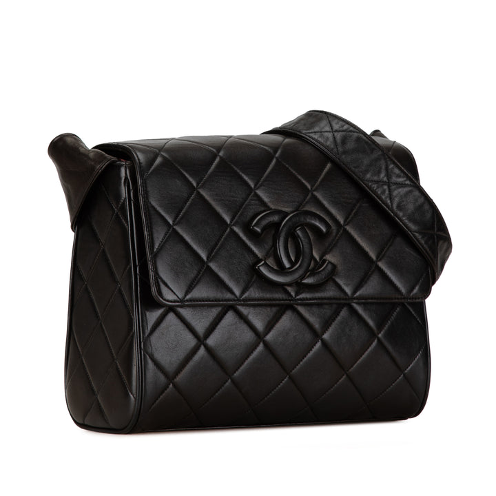 Chanel CC Quilted Cuir d’agneau Flap Noir – GABY PARIS Authentique