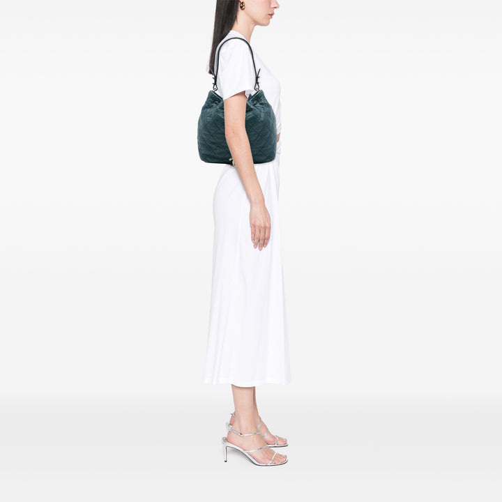 Chanel Matelassé Glacé On The Road Sac seau Cuir de veau Bleu – vue 6 – GABY PARIS