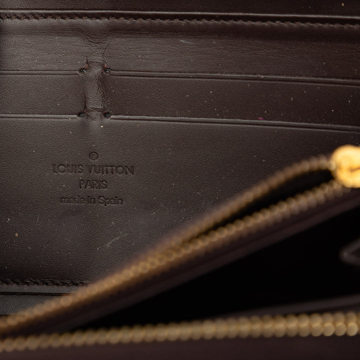 Zippy Portefeuille long Cuir verni Monogram Violet