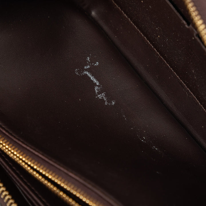 Zippy Portefeuille long Cuir verni Monogram Violet