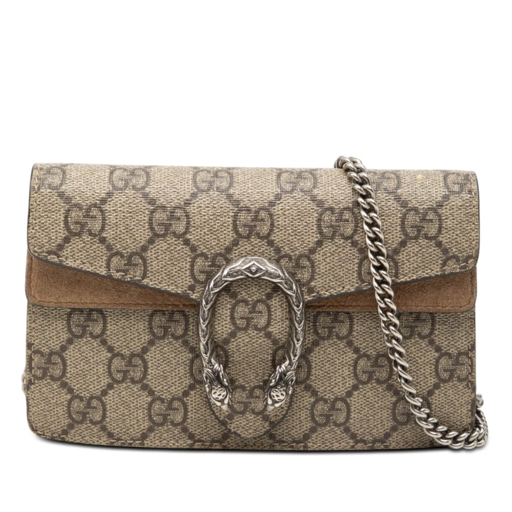 Gucci Sac bandoulière Dionysus GG Supreme Mini Beige – vue principale – GABY PARIS