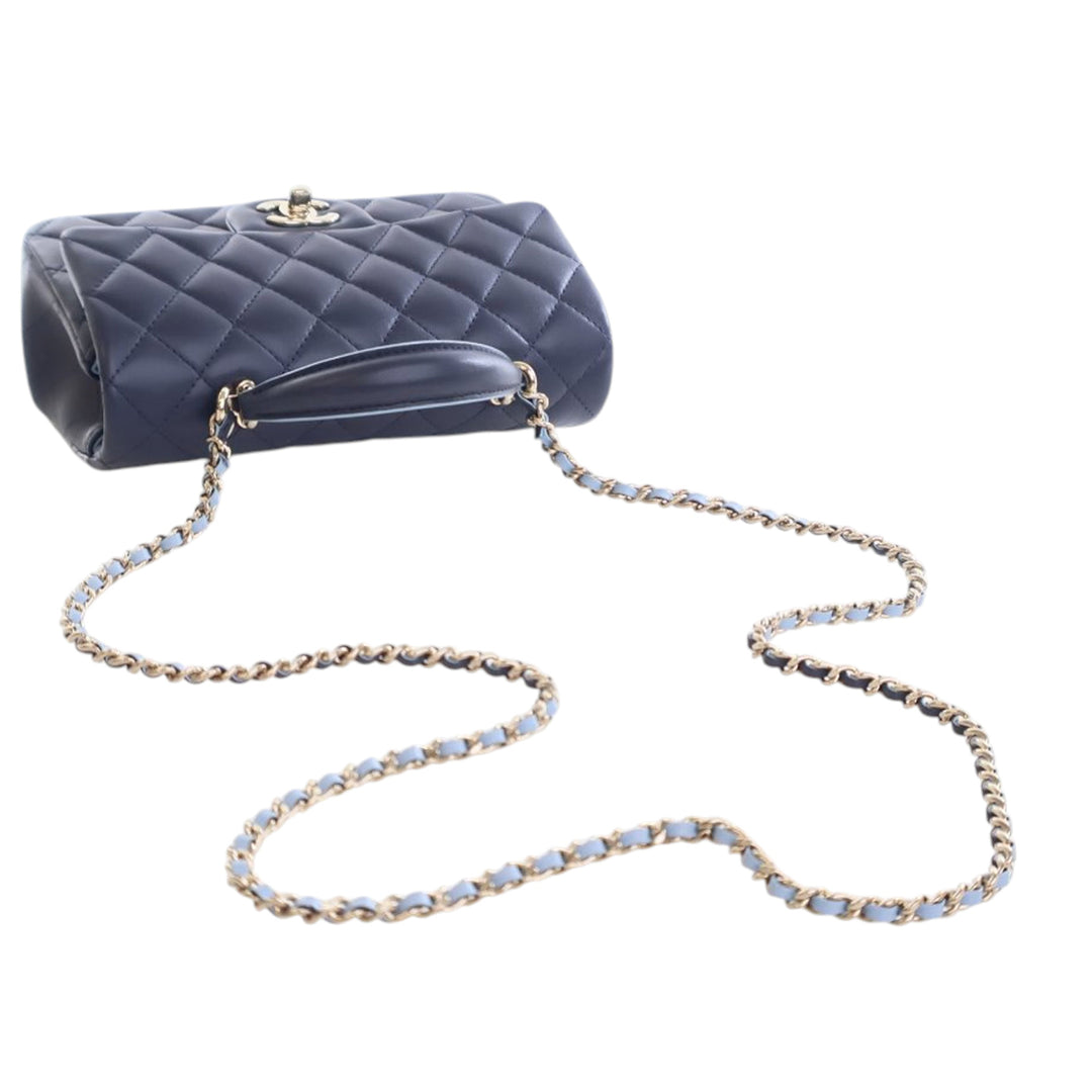 Chanel Mini Rectangular Cuir d’agneau anse supérieure à rabat