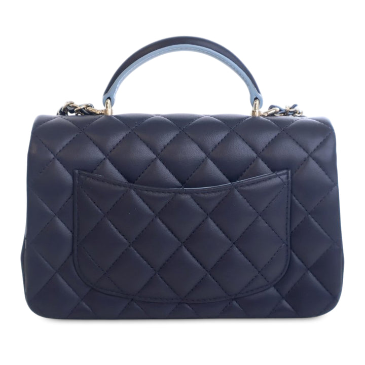 Chanel Mini Rectangular Cuir d’agneau anse supérieure à rabat