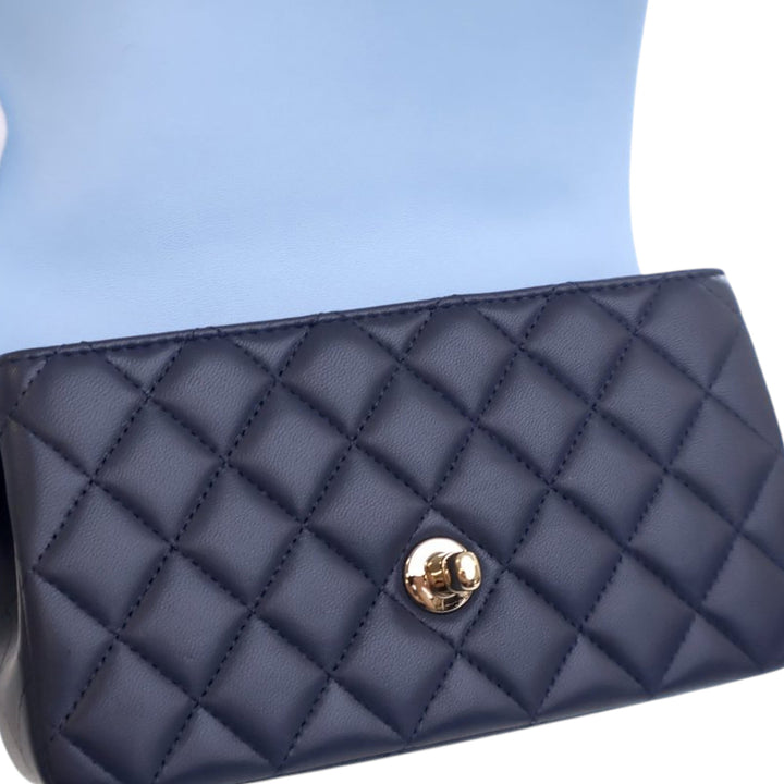 Chanel Mini Rectangular Cuir d’agneau anse supérieure à rabat