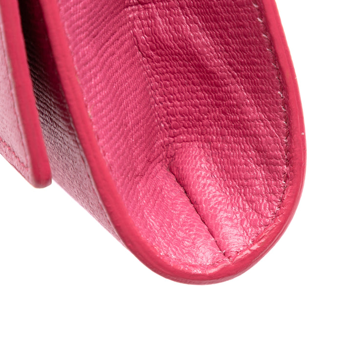 Saint Laurent Textured Cuir de veau Chyc Ligne Pochette