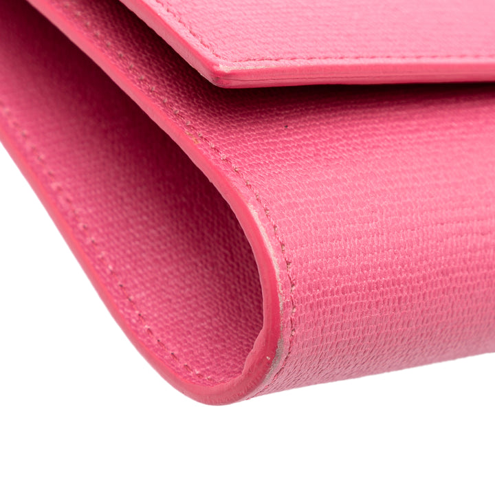 Saint Laurent Textured Cuir de veau Chyc Ligne Pochette