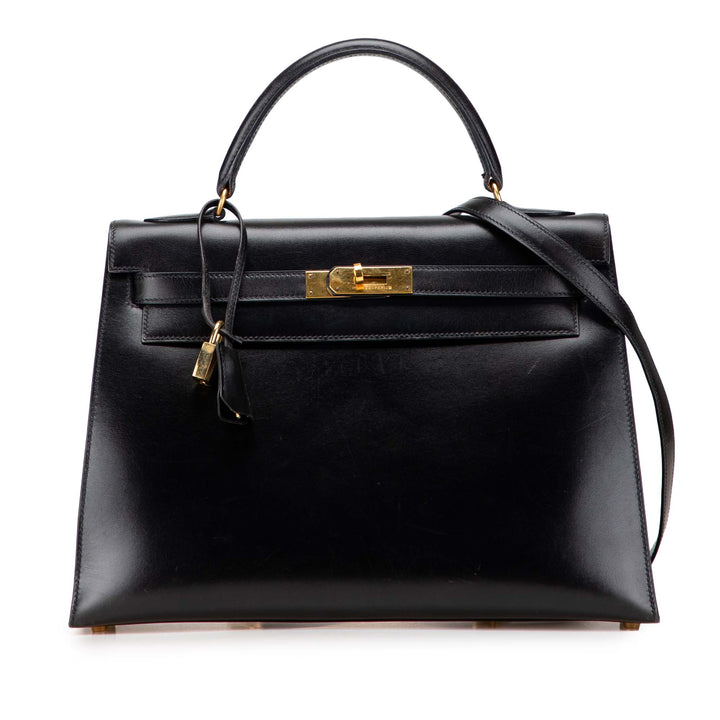 Hermès Boîte Veau Kelly Sellier 32 Noir