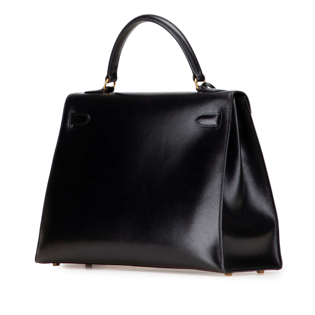 Hermès Boîte Veau Kelly Sellier 32 Noir