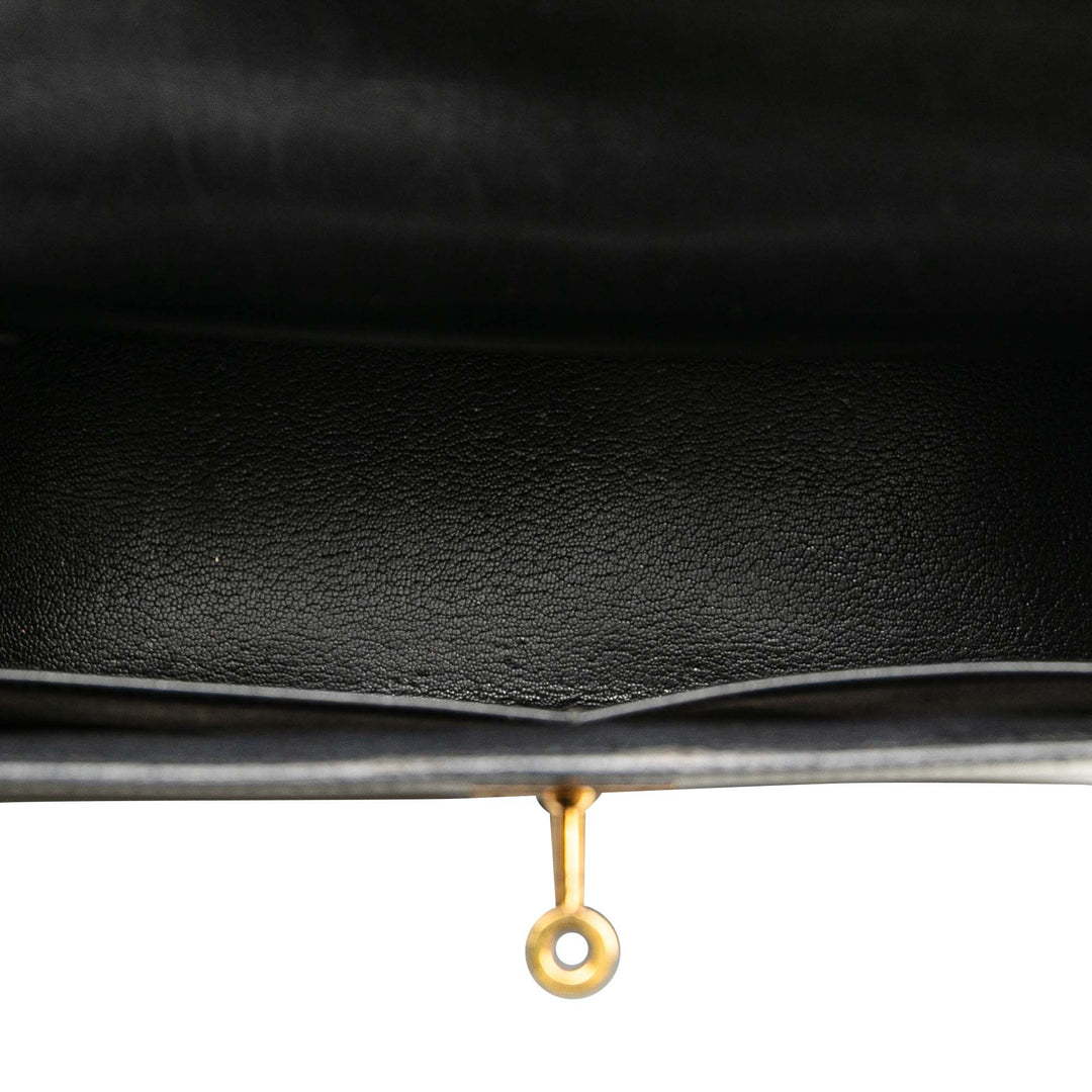 Hermès Boîte Veau Kelly Sellier 32 Noir