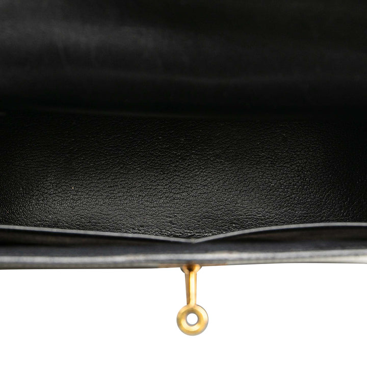 Hermès Boîte Veau Kelly Sellier 32 Noir