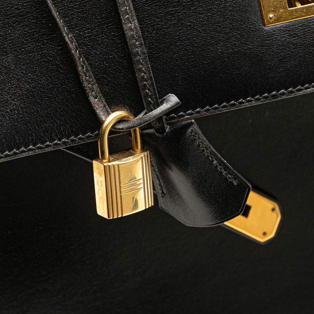 Hermès Boîte Veau Kelly Sellier 32 Noir
