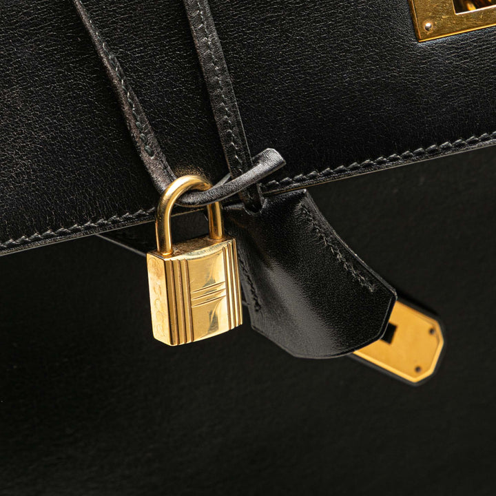 Hermès Boîte Veau Kelly Sellier 32 Noir