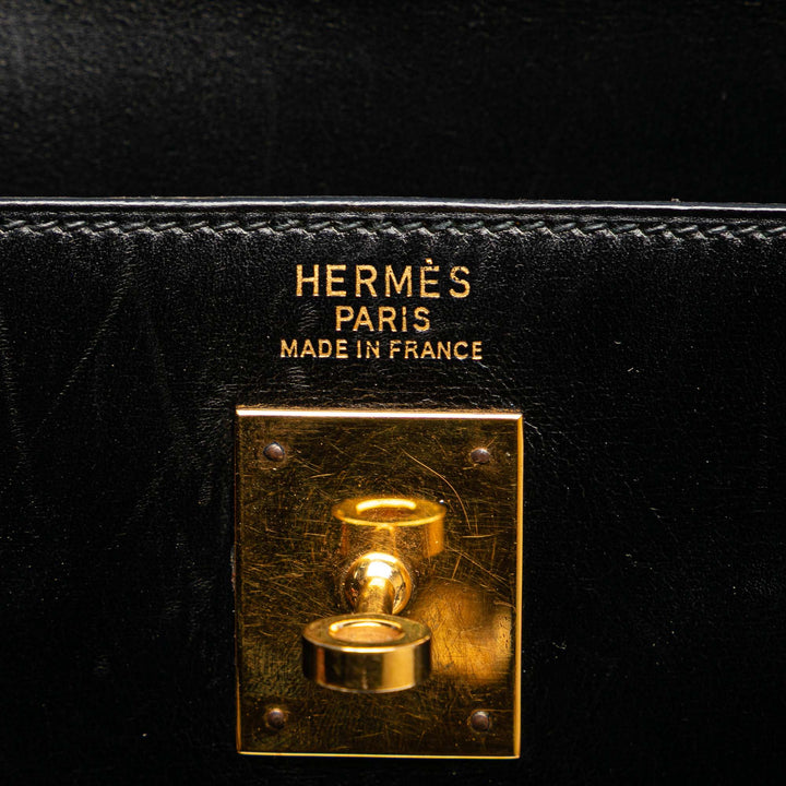 Hermès Boîte Veau Kelly Sellier 32 Noir