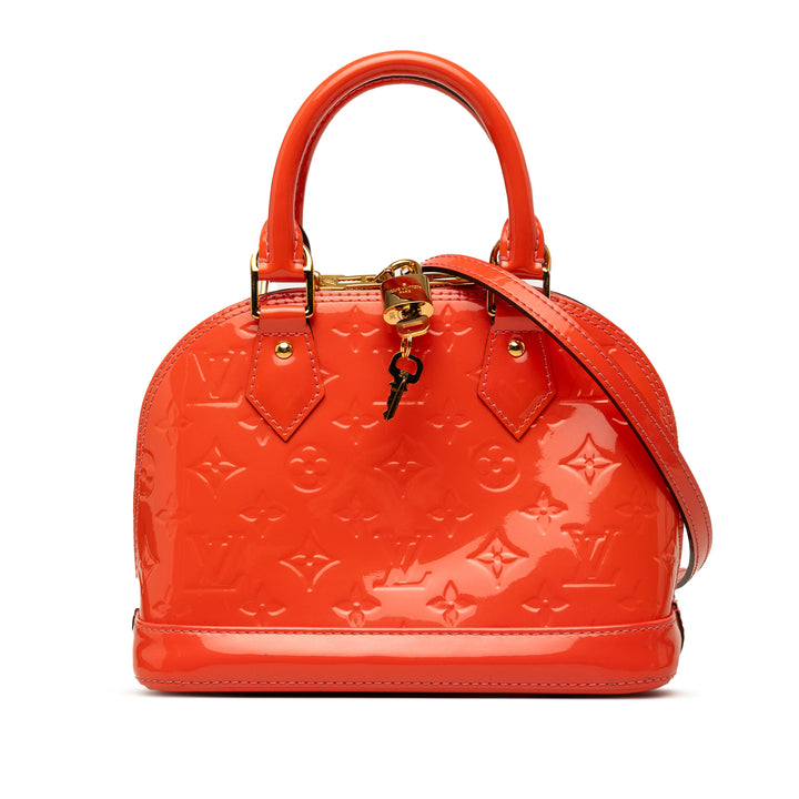 Louis Vuitton Alma BB Cuir verni Monogram Orange