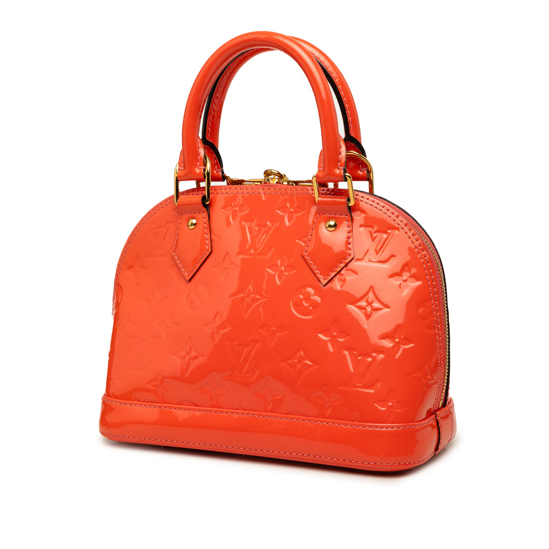 Louis Vuitton Alma BB Cuir verni Monogram Orange