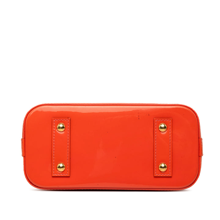Louis Vuitton Alma BB Cuir verni Monogram Orange
