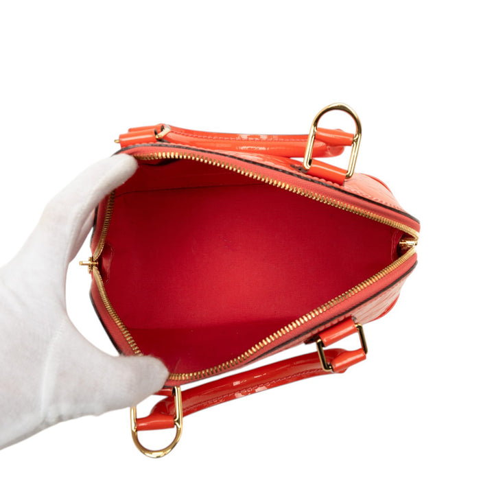 Louis Vuitton Alma BB Cuir verni Monogram Orange