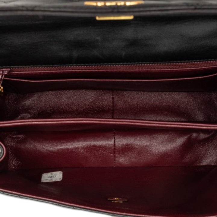 Chanel CC Matelassé Cuir d’agneau Half Moon à rabat