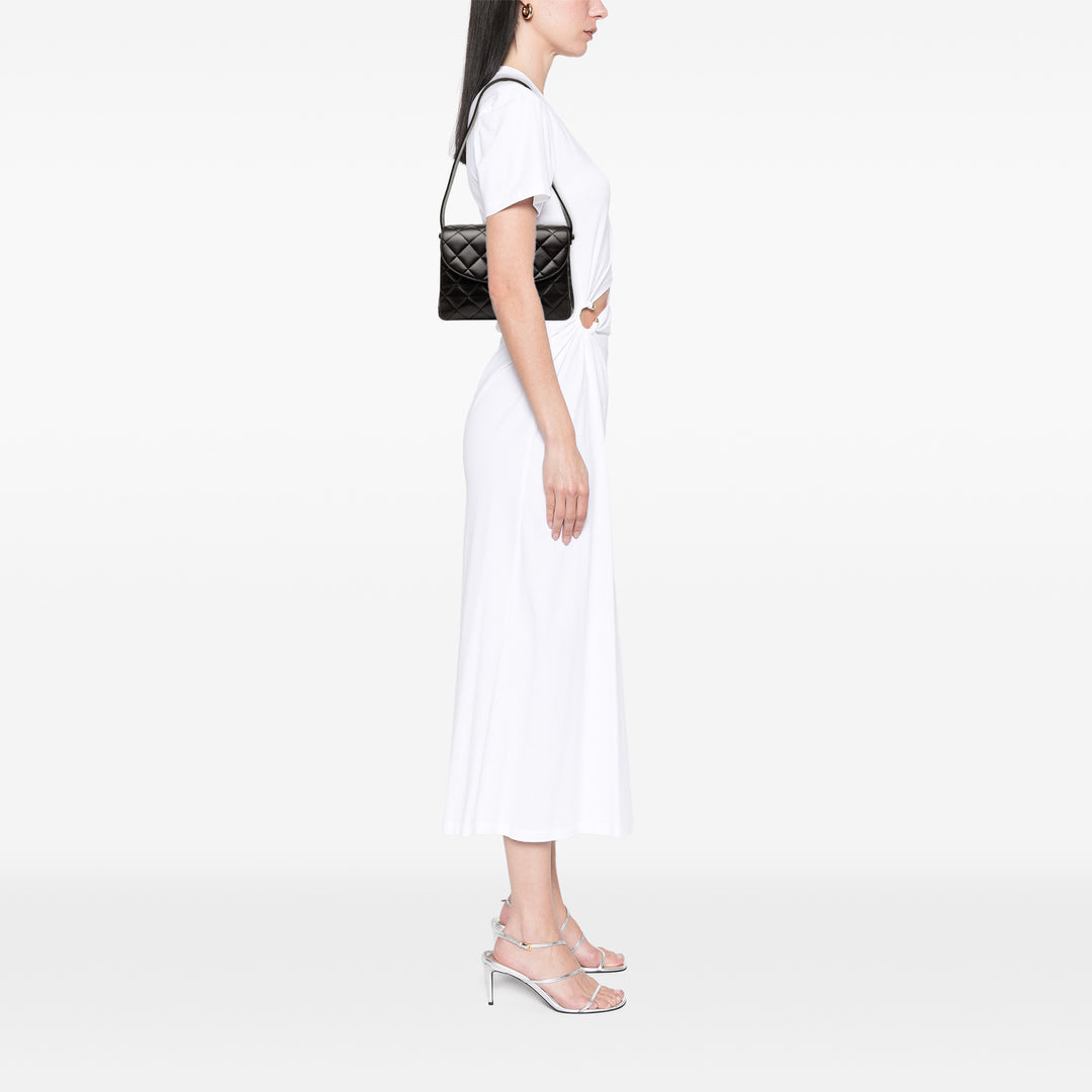 Chanel CC Matelassé Cuir d’agneau Half Moon à rabat