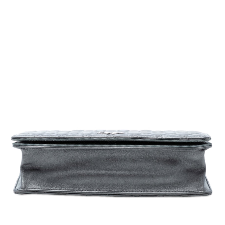 Chanel Small Matelassé Metallic Cuir d’agneau Ballerine à rabat