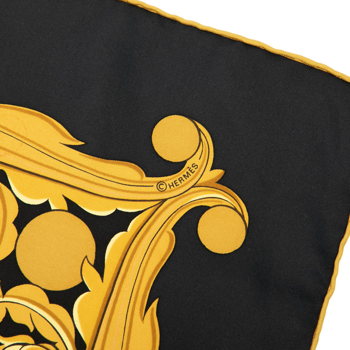 Hermès Le Mors a La Conetable Soie Twilly Foulard Noir – GABY PARIS Authentique