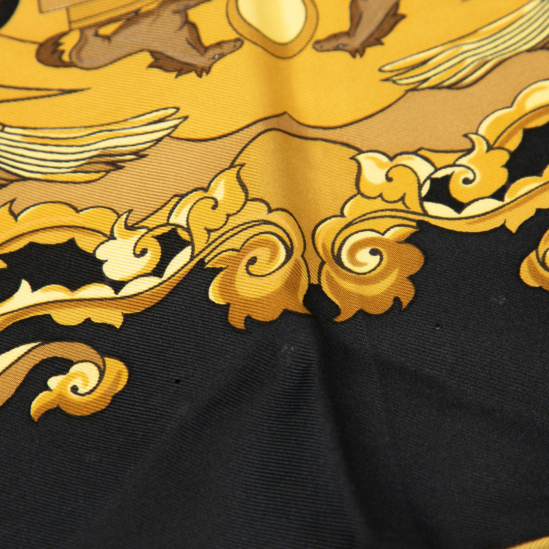 Hermès Le Mors a La Conetable Soie Twilly Foulard Noir – GABY PARIS Authentique
