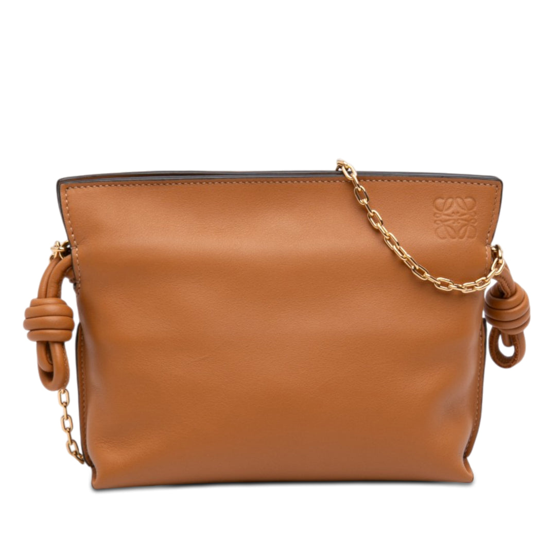 LOEWE Nano Cuir Flamenco Knot Chain Sac porté croisé