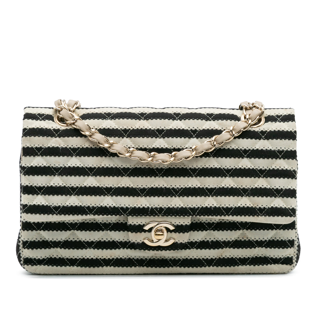 Chanel Medium Classic Jersey Coco Sailor Double rabat Noir – GABY PARIS Authentique