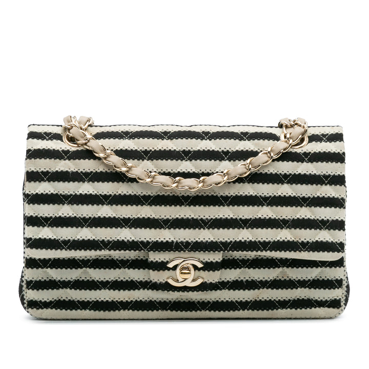 Chanel Medium Classic Jersey Coco Sailor Double rabat Noir – GABY PARIS Authentique