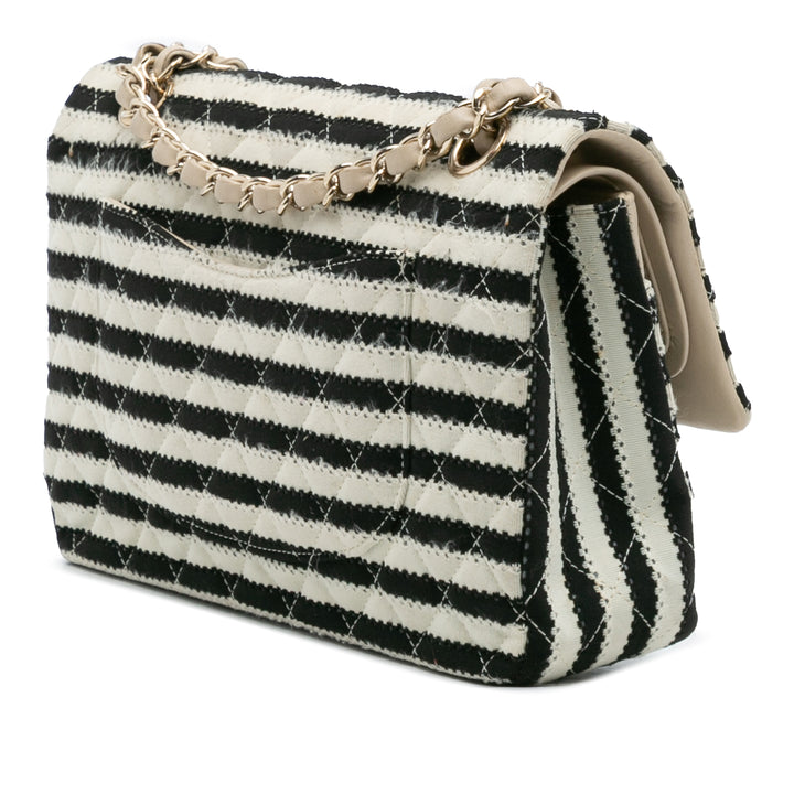 Chanel Medium Classic Jersey Coco Sailor Double rabat Noir – GABY PARIS Authentique