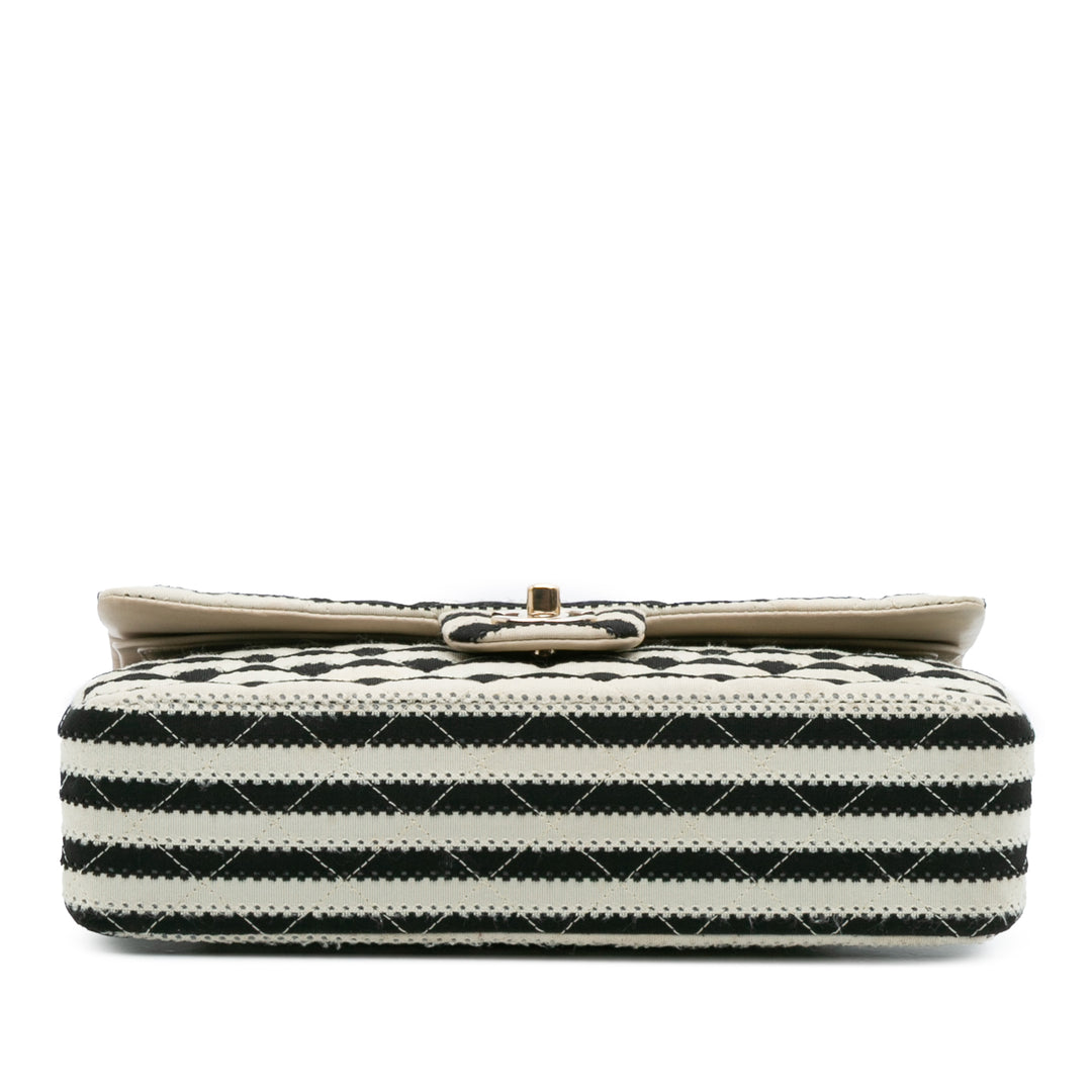 Chanel Medium Classic Jersey Coco Sailor Double rabat Noir – GABY PARIS Authentique