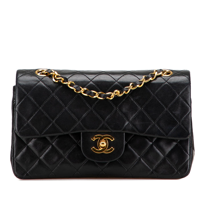 Chanel Small Classic Cuir d’agneau Double rabat Noir