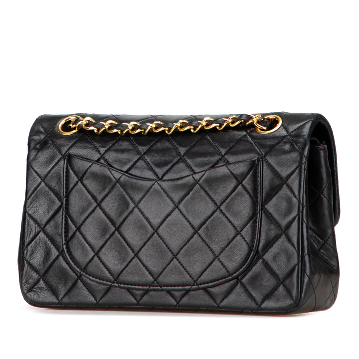 Chanel Small Classic Cuir d’agneau Double rabat Noir