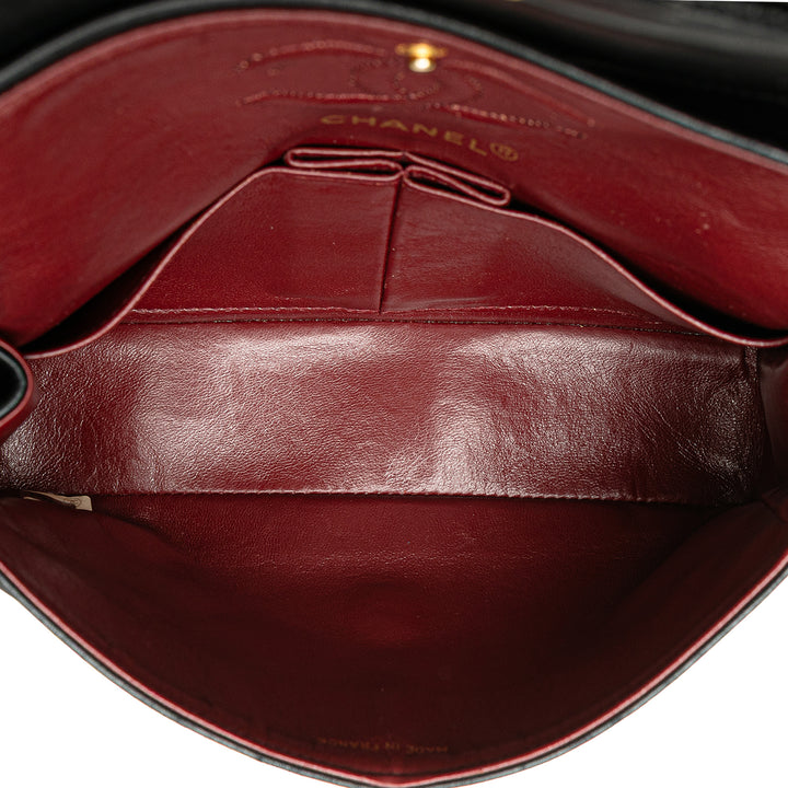 Chanel Small Classic Cuir d’agneau Double rabat Noir
