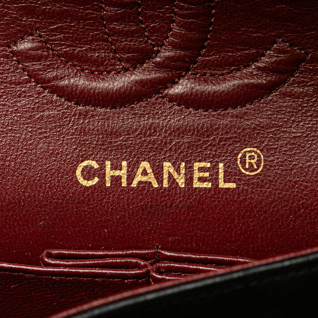 Chanel Small Classic Cuir d’agneau Double rabat Noir