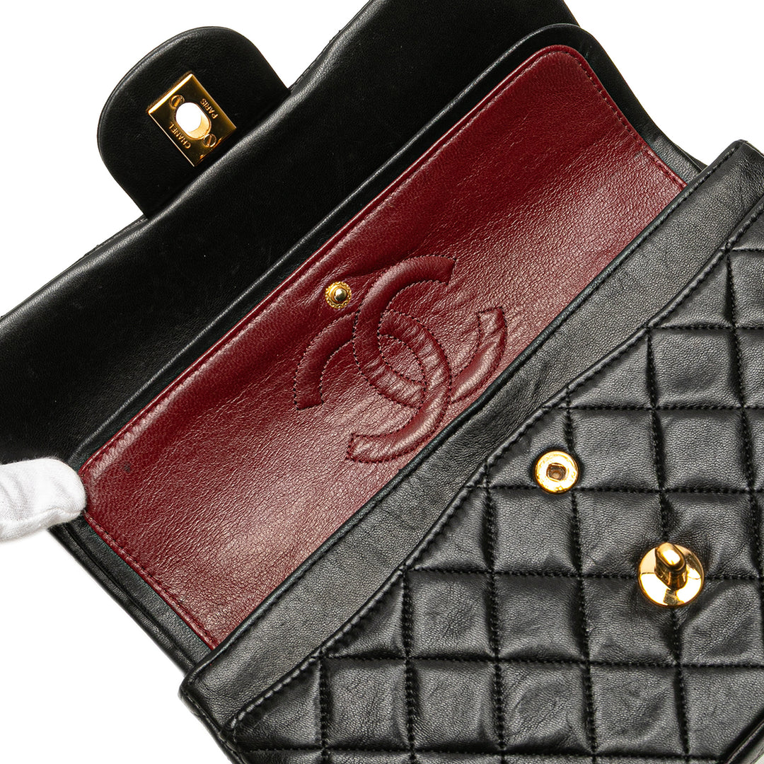 Chanel Small Classic Cuir d’agneau Double rabat Noir