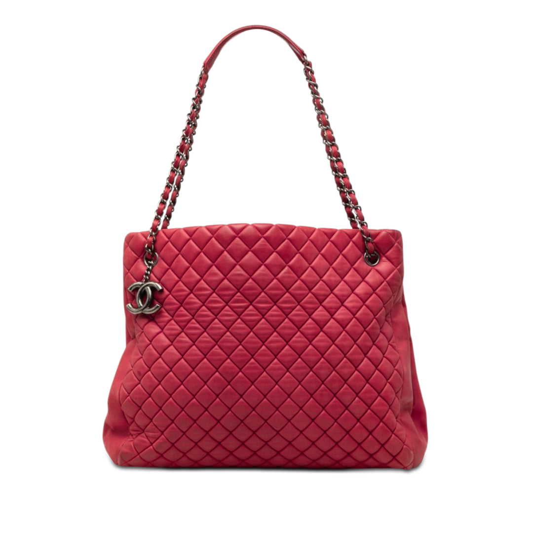 Chanel Large Matelassé Iridescent Cuir de veau New Bubble Cabas