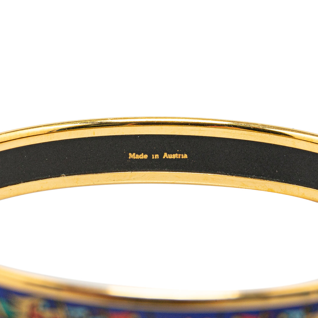 Narrow Flags Enamel Bangle 65 Blue - Gaby Paris