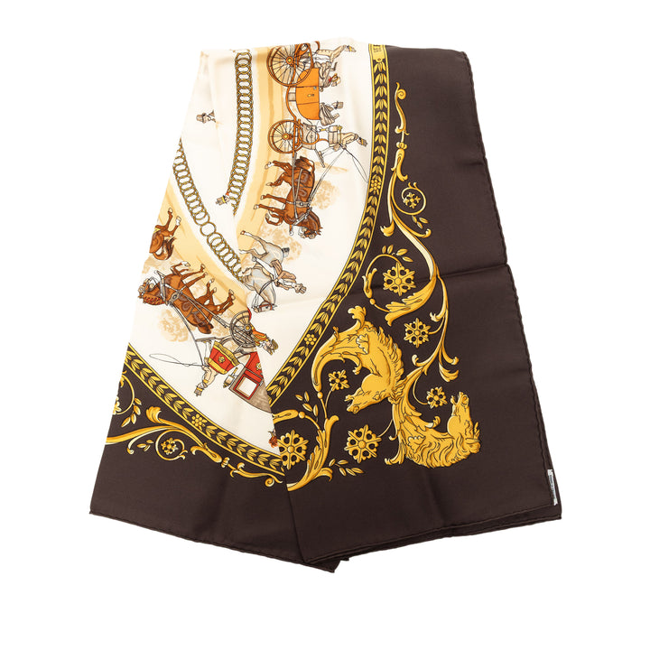 La Promenade de Longchamps Foulard 90 Marron