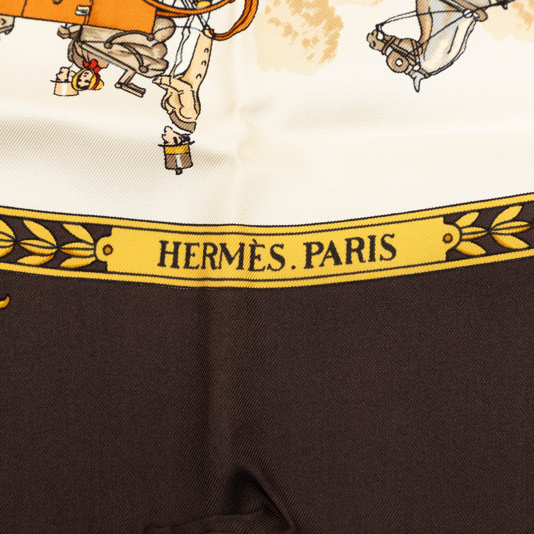 La Promenade de Longchamps Foulard 90 Marron