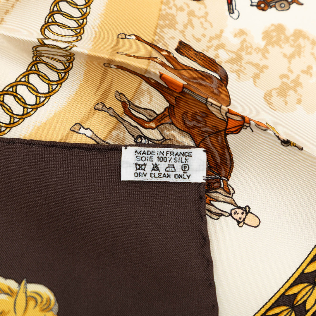 La Promenade de Longchamps Foulard 90 Marron