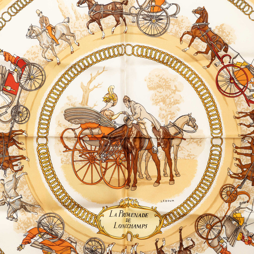 La Promenade de Longchamps Foulard 90 Marron